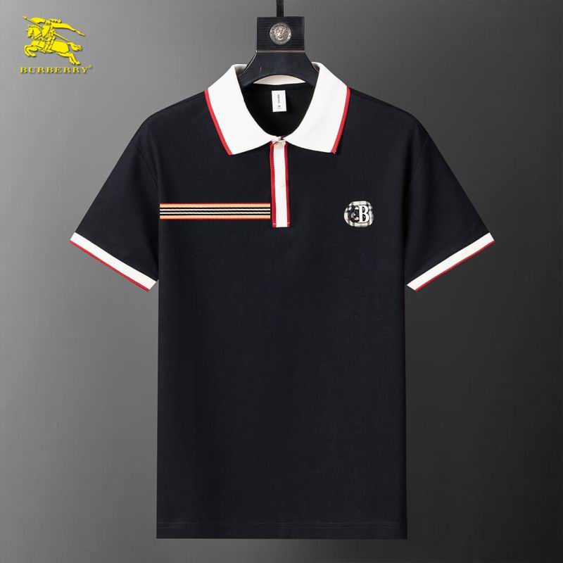 Wholesale Cheap B.urberry Short Sleeve Lapel T Shirts for sale