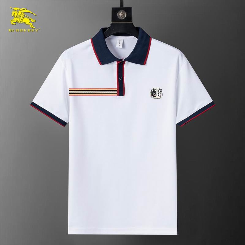 Wholesale Cheap B.urberry Short Sleeve Lapel T Shirts for sale