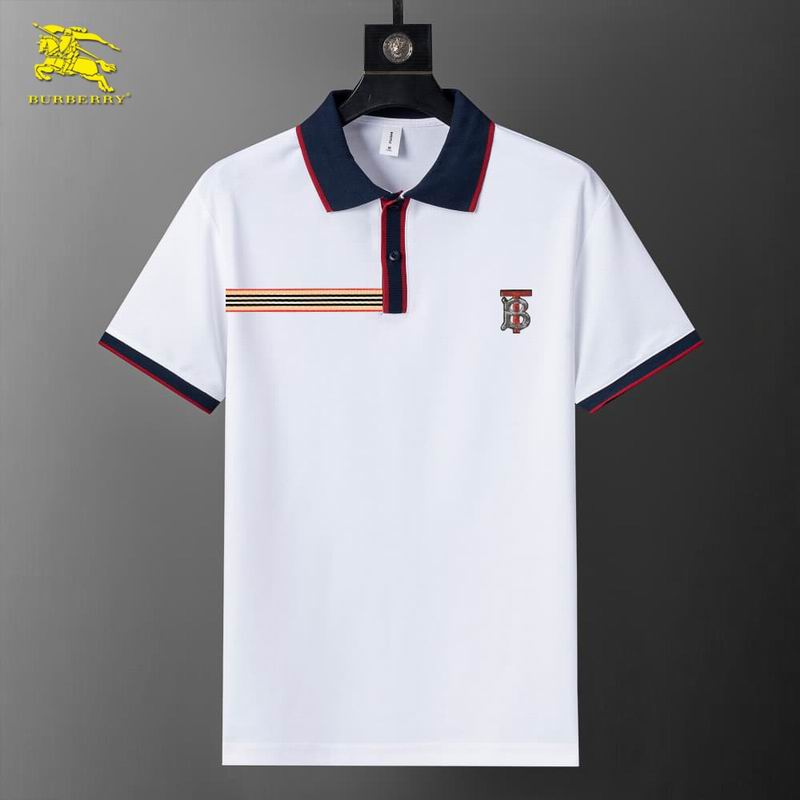 Wholesale Cheap B.urberry Short Sleeve Lapel T Shirts for sale
