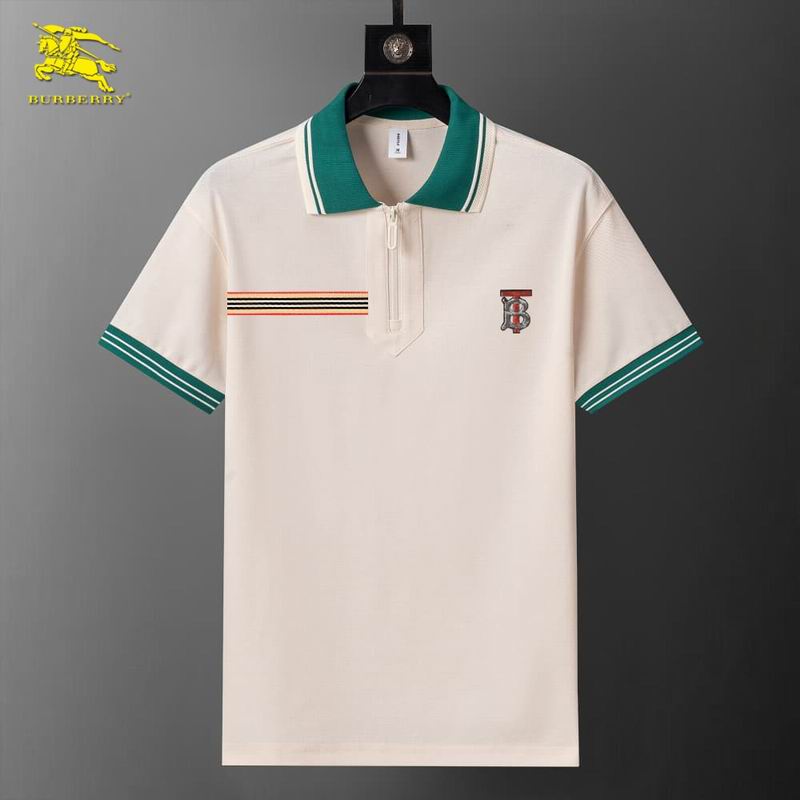 Wholesale Cheap B.urberry Short Sleeve Lapel T Shirts for sale