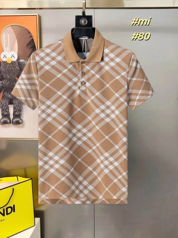 Wholesale High-quality Fashion B.urberry Short Sleeve Lapel men's Designer T-Shirts for sale