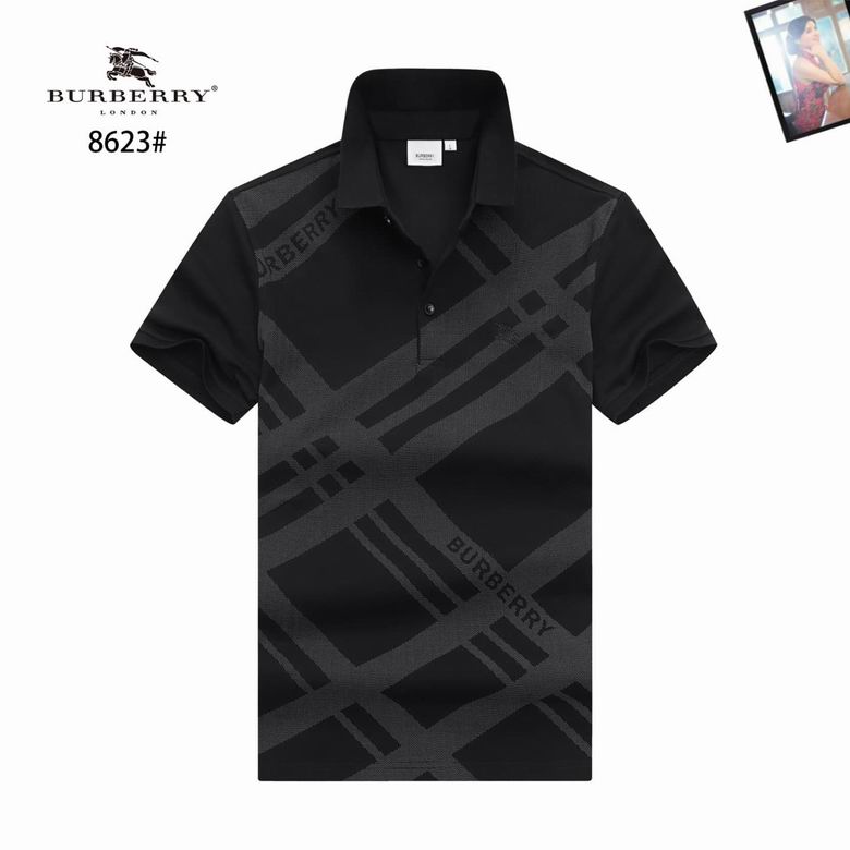 Wholesale High-quality Fashion B.urberry Short Sleeve Lapel men's Designer T-Shirts for sale