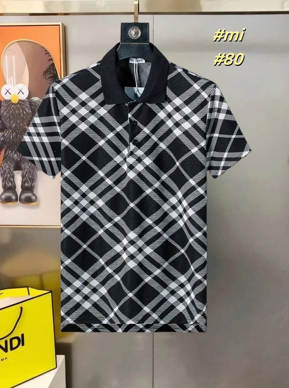 Wholesale High-quality Fashion B.urberry Short Sleeve Lapel men's Designer T-Shirts for sale