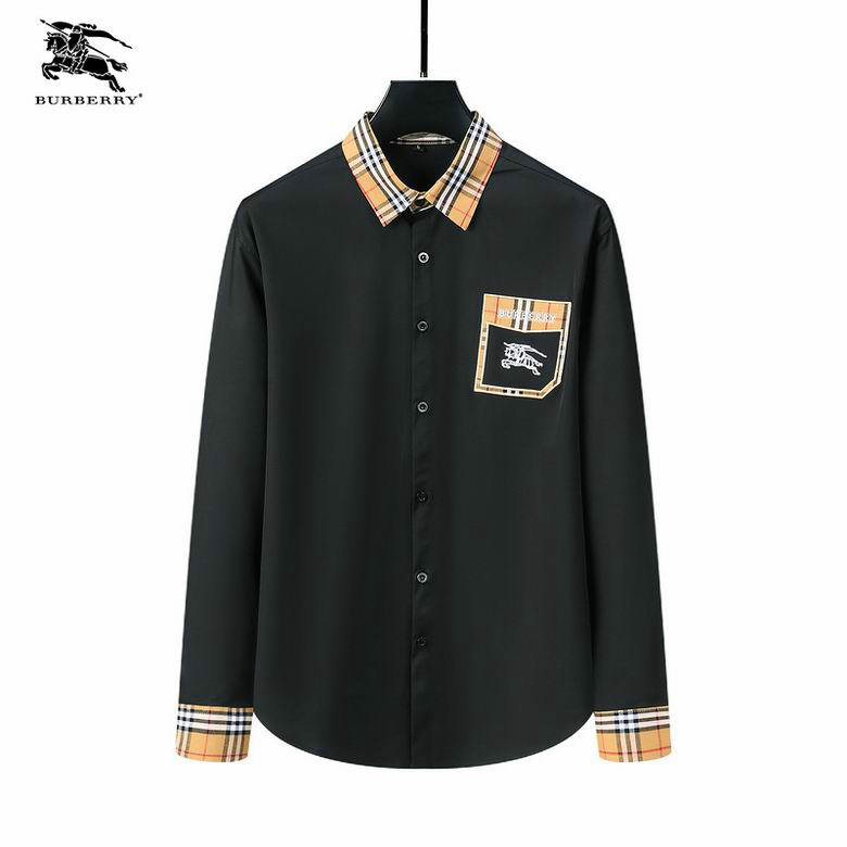 Wholesale Cheap B urberry Long Sleeve MEN Shirts for Sale