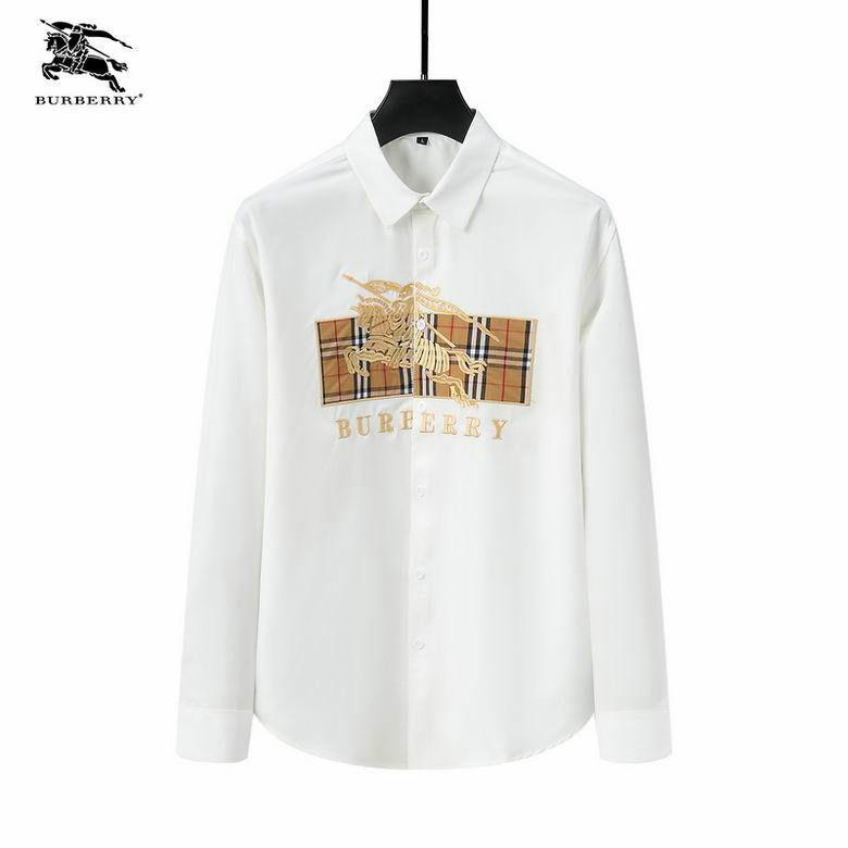 Wholesale Cheap B urberry Long Sleeve MEN Shirts for Sale