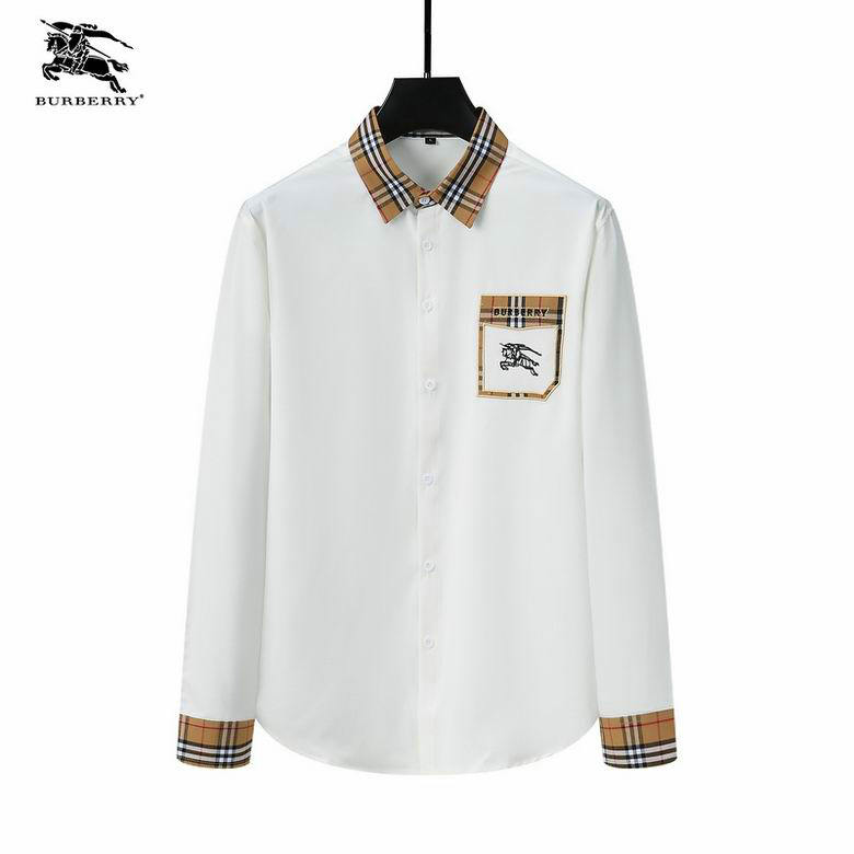 Wholesale Cheap B urberry Long Sleeve MEN Shirts for Sale