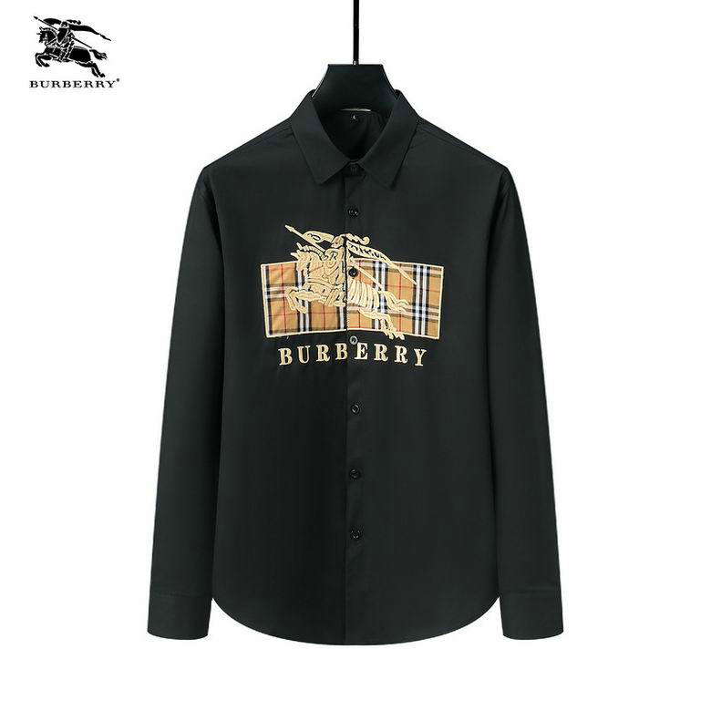 Wholesale Cheap B urberry Long Sleeve MEN Shirts for Sale