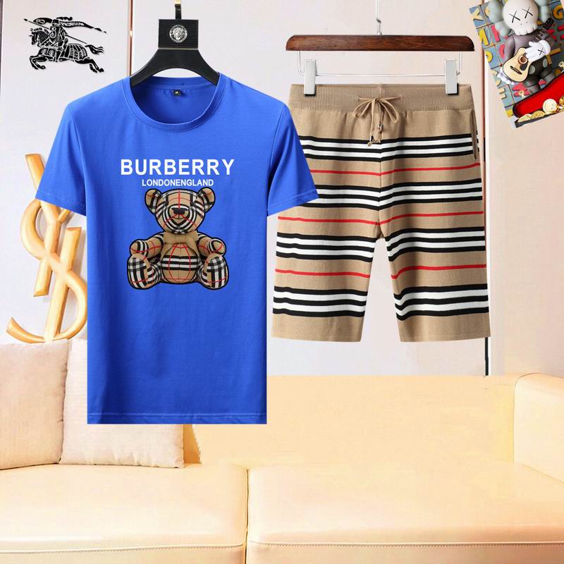 Wholesale High-quality Fashion B.urberry Short Sleeve Designer Tracksuits for sale