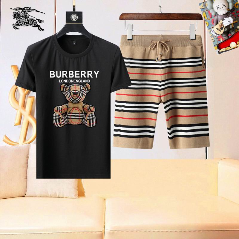 Wholesale High-quality Fashion B.urberry Short Sleeve Designer Tracksuits for sale