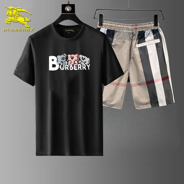 Wholesale High-quality Fashion B.urberry Short Sleeve Designer Tracksuits for sale