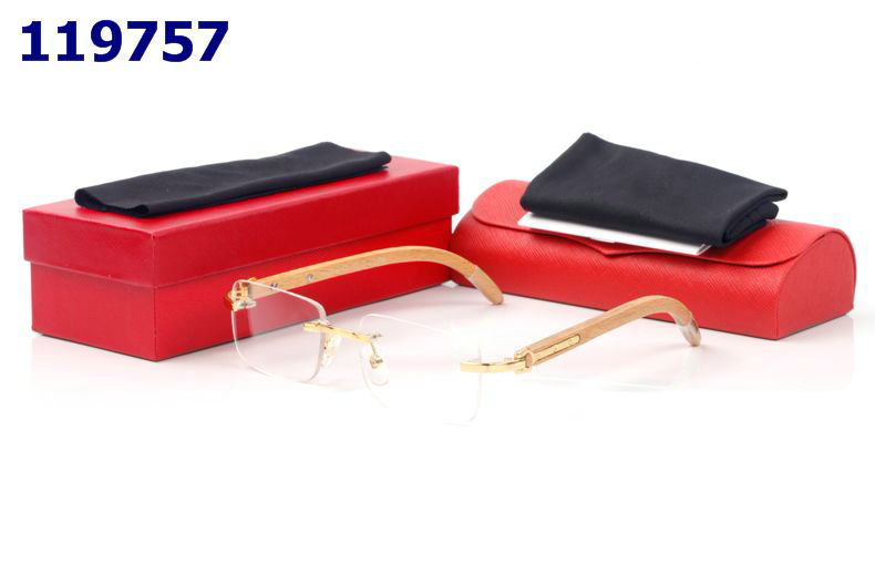 Wholesale Cheap Cartier Wooden Leg Eyeglasses Frames for sale