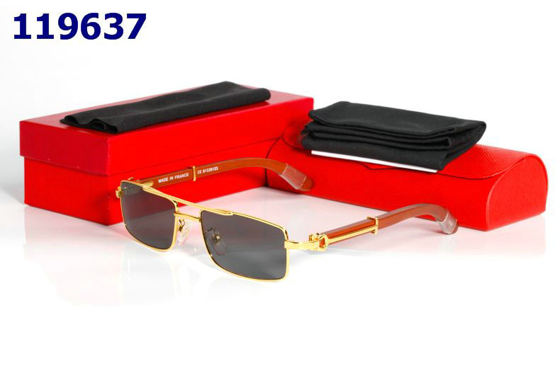 Wholesale Cheap Replica Cartier Wood Frame Glasses for sale