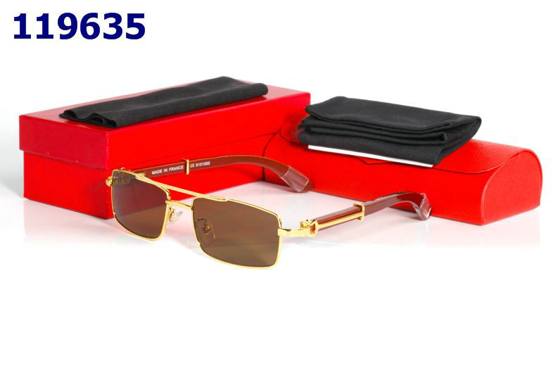 Wholesale Cheap Replica Cartier Wood Frame Glasses for sale