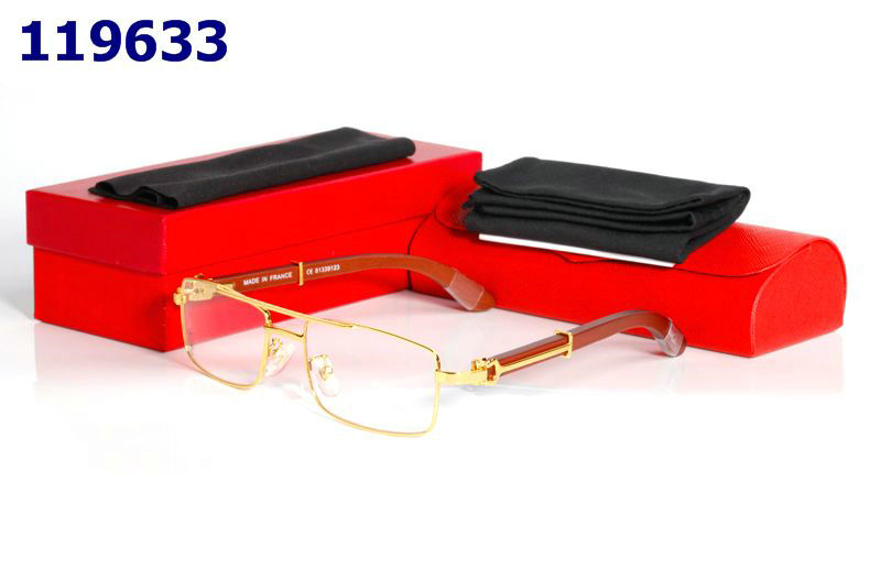 Wholesale Cheap Replica Cartier Wood Frame Glasses for sale