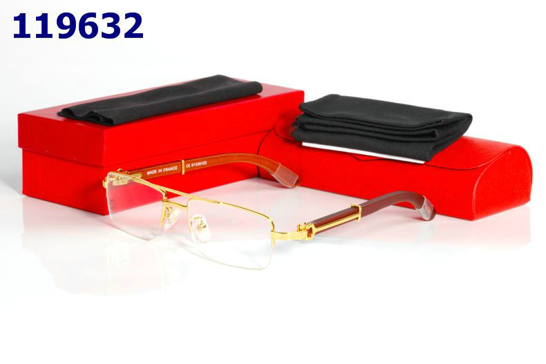 Wholesale Cheap Replica Cartier Wood Frame Glasses for sale