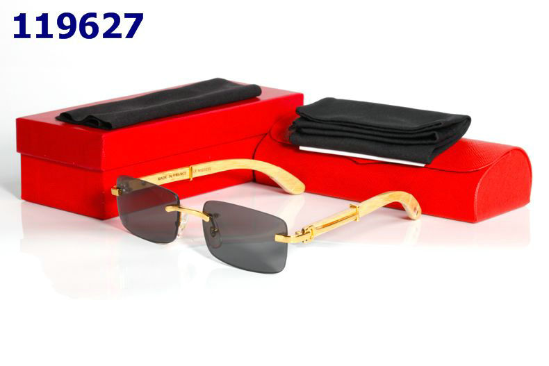 Wholesale Cheap Replica Cartier Wood Frame Glasses for sale