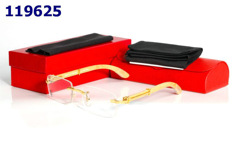 Wholesale Cheap Replica Cartier Wood Frame Glasses for sale