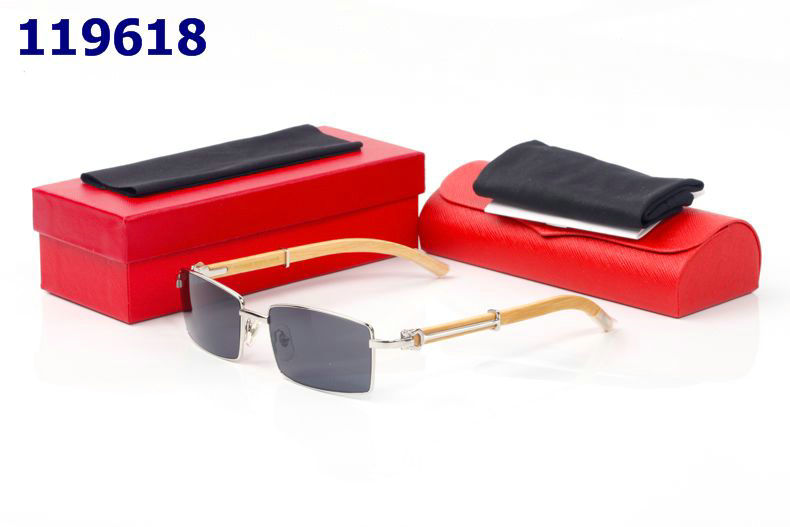 Wholesale Cheap Replica Cartier Wood Frame Glasses for sale