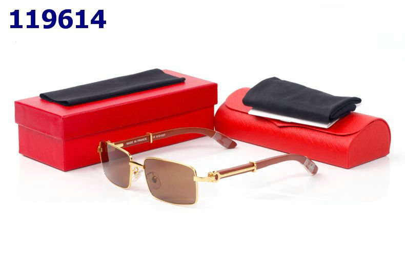 Wholesale Cheap Replica Cartier Wood Frame Glasses for sale