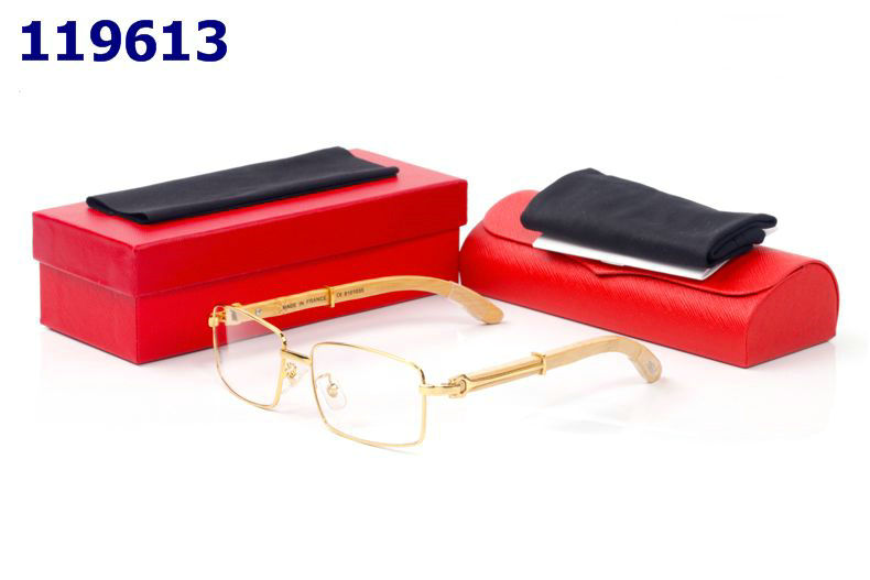 Wholesale Cheap Replica Cartier Wood Frame Glasses for sale
