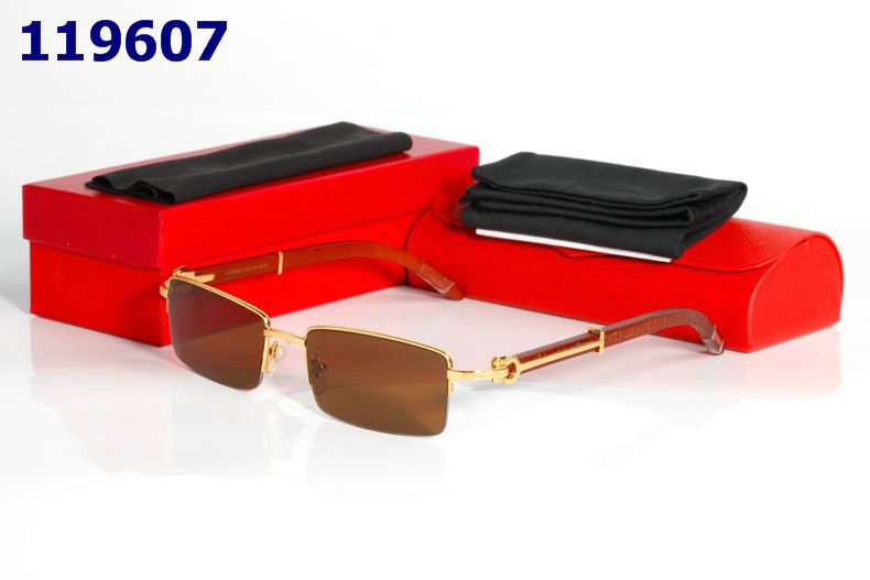 Wholesale Cheap Replica Cartier Wood Frame Glasses for sale
