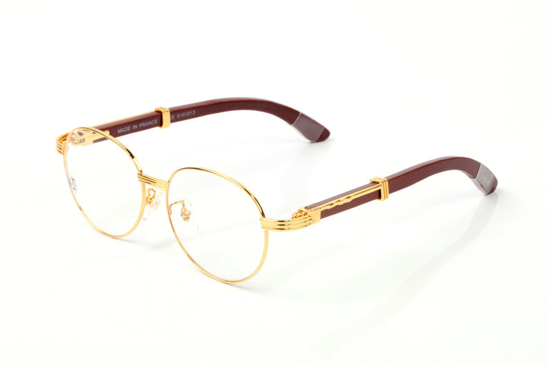 Wholesale Cheap Cartier eyeglasses Wood Frames for sale