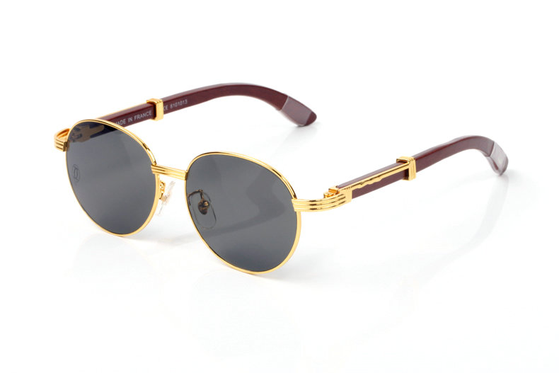 Wholesale Cheap Cartier eyeglasses Wood Frames for sale