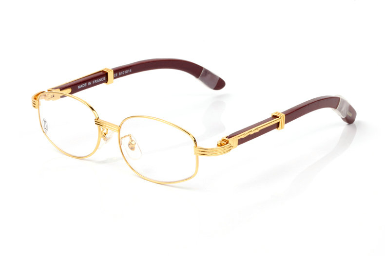 Wholesale Cheap Cartier eyeglasses Wood Frames for sale