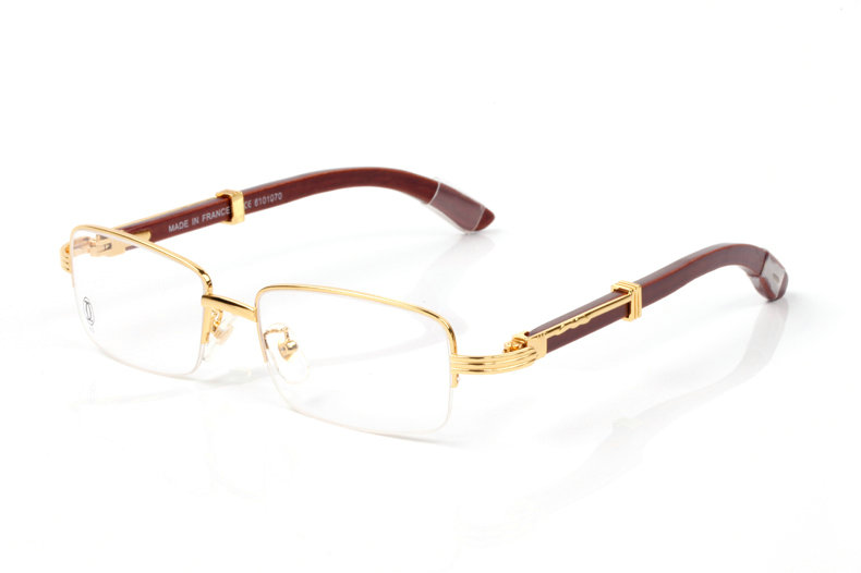 Wholesale Cheap Cartier eyeglasses Wood Frames for sale