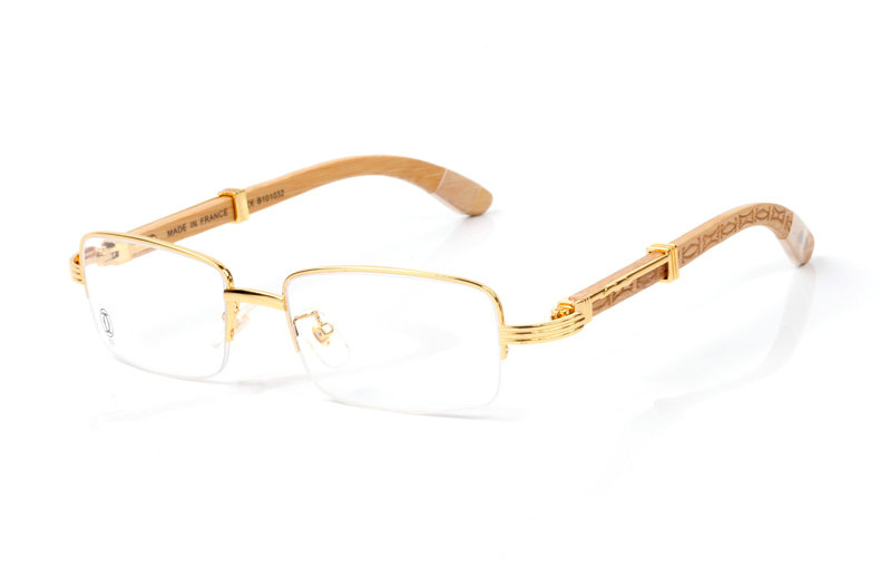 Wholesale Cheap Cartier eyeglasses Wood Frames for sale