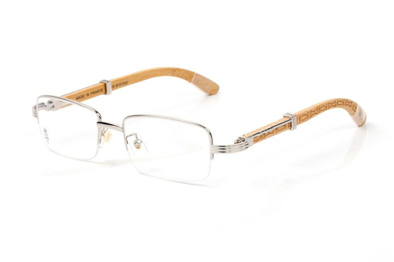 Wholesale Cheap Cartier eyeglasses Wood Frames for sale