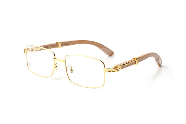 Wholesale Cheap Cartier eyeglasses Wood Frames for sale