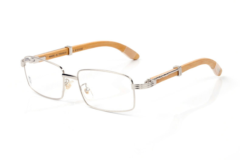 Wholesale Cheap Cartier eyeglasses Wood Frames for sale