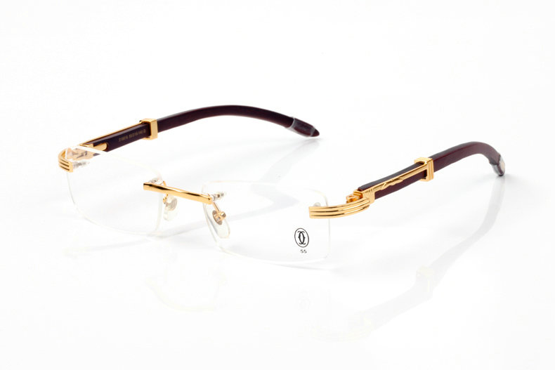 Wholesale Cheap Cartier eyeglasses Wood Frames for sale