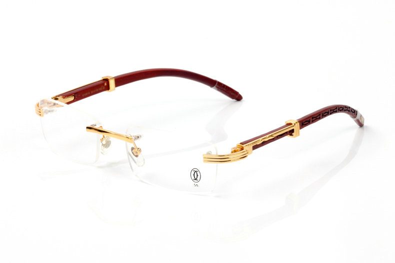 Wholesale Cheap Cartier eyeglasses Wood Frames for sale