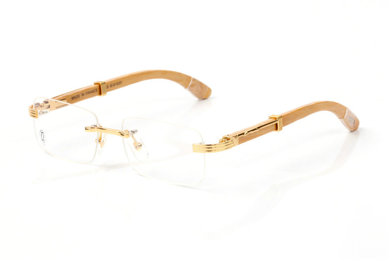 Wholesale Cheap Cartier eyeglasses Wood Frames for sale