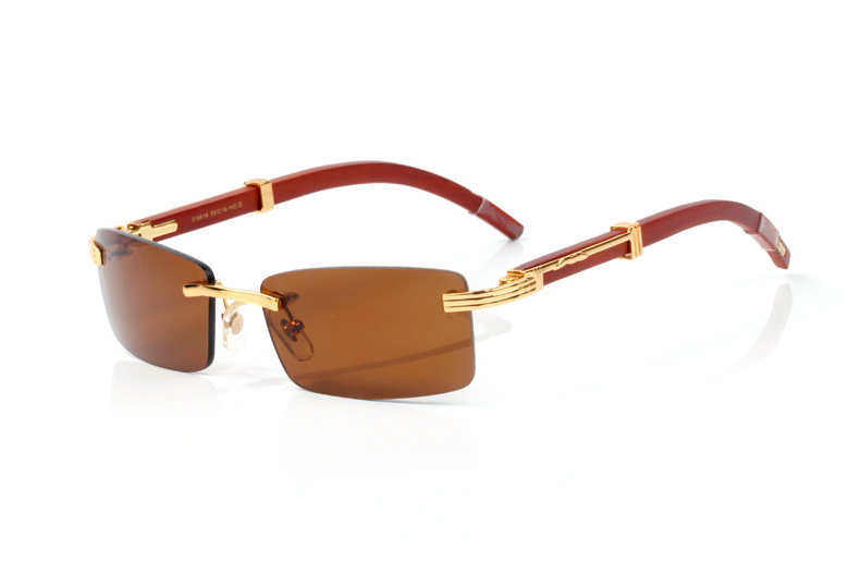 Wholesale Cheap Cartier eyeglasses Wood Frames for sale