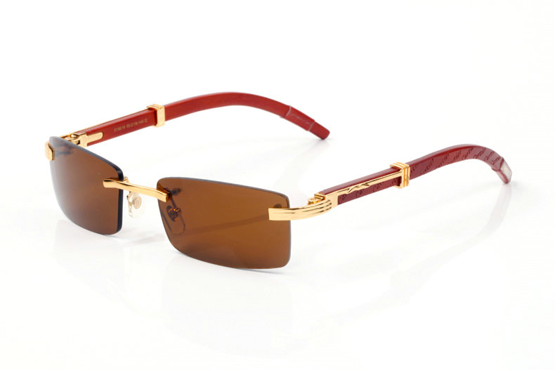 Wholesale Cheap Cartier eyeglasses Wood Frames for sale