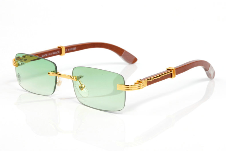 Wholesale Cheap Cartier eyeglasses Wood Frames for sale