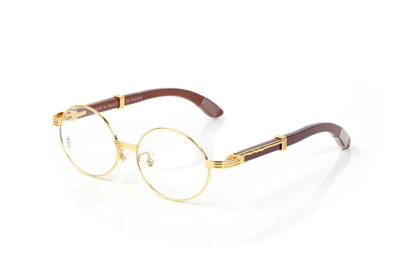 Wholesale Cheap Cartier eyeglasses Wood Frames for sale