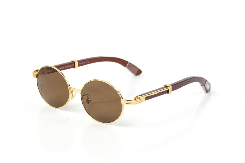 Wholesale Cheap Cartier eyeglasses Wood Frames for sale