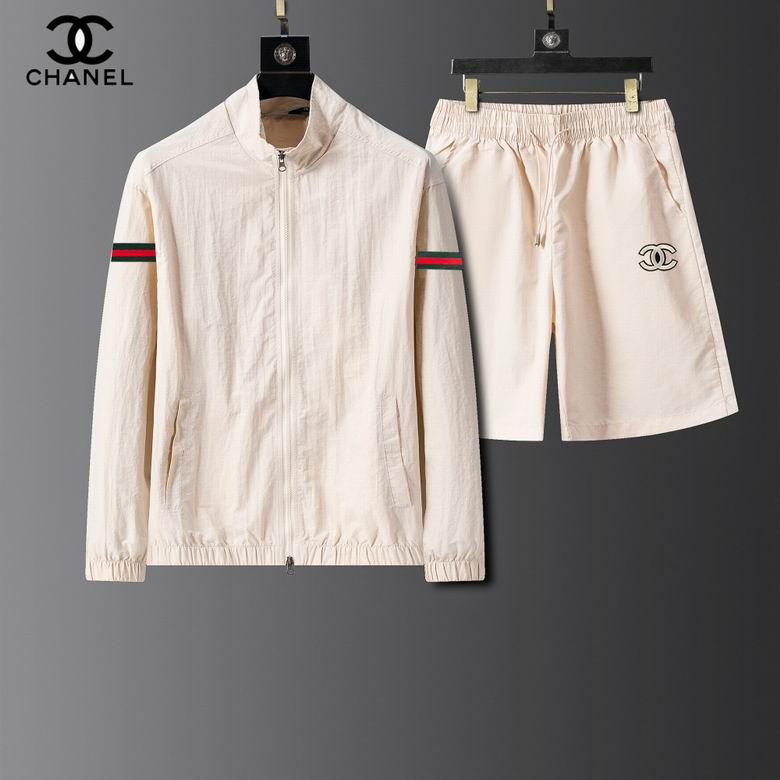Wholesale High-quality Fashion C.hanel Short Sleeve Designer Tracksuits Sets for sale