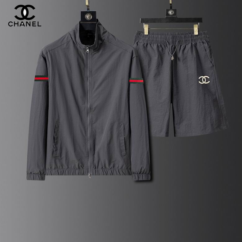 Wholesale High-quality Fashion C.hanel Short Sleeve Designer Tracksuits Sets for sale