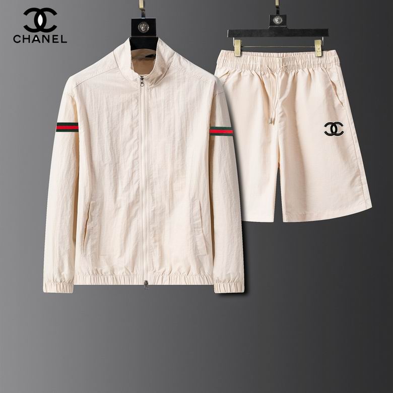 Wholesale High-quality Fashion C.hanel Short Sleeve Designer Tracksuits Sets for sale