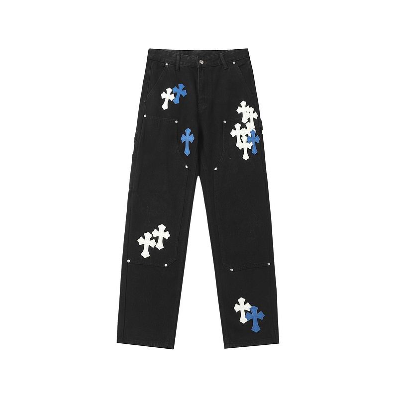 Wholesale High-quality C.hrome Hearts Short Sleeve Designer Replica Jeans for sale