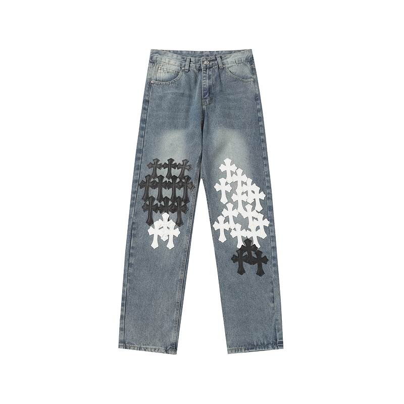 Wholesale High-quality C.hrome Hearts Short Sleeve Designer Replica Jeans for sale