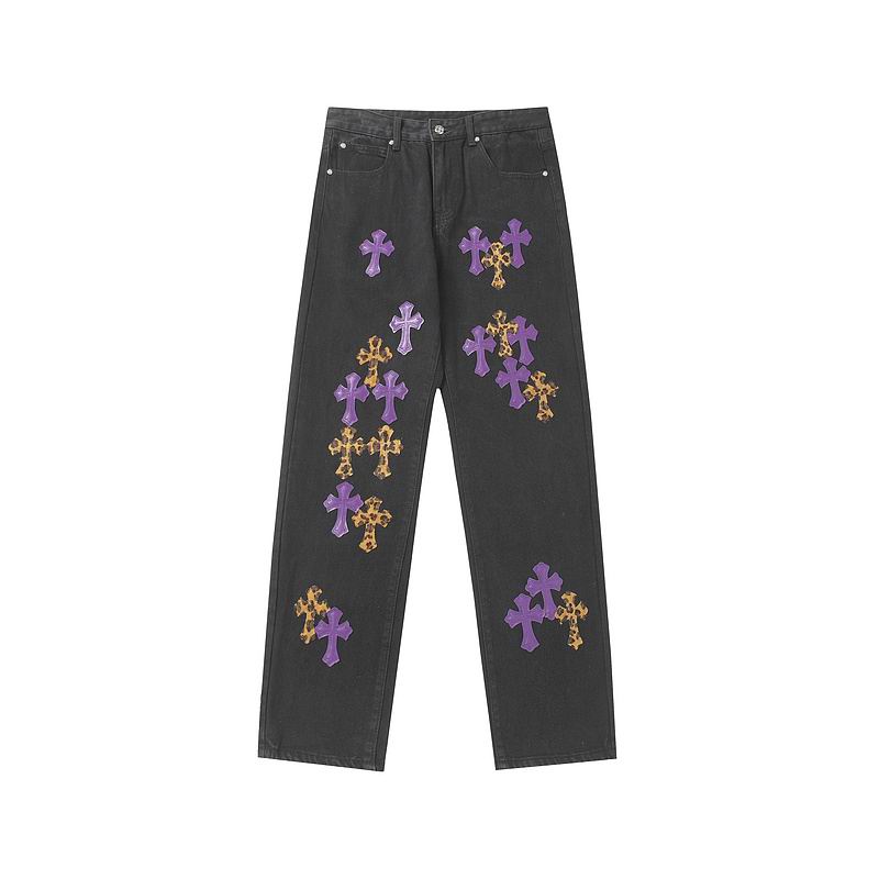 Wholesale High-quality C.hrome Hearts Short Sleeve Designer Replica Jeans for sale
