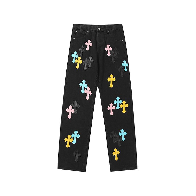 Wholesale High-quality C.hrome Hearts Short Sleeve Designer Replica Jeans for sale