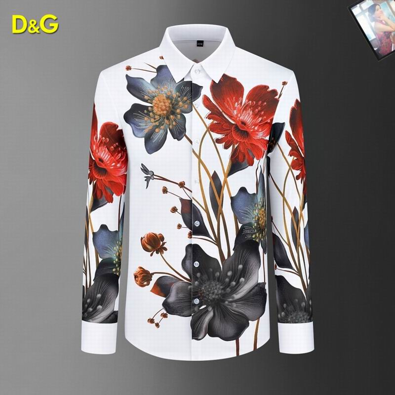 Wholesale High quality Men's D.olce Gabbana Long Sleeve Replica Designer Shirts for sale