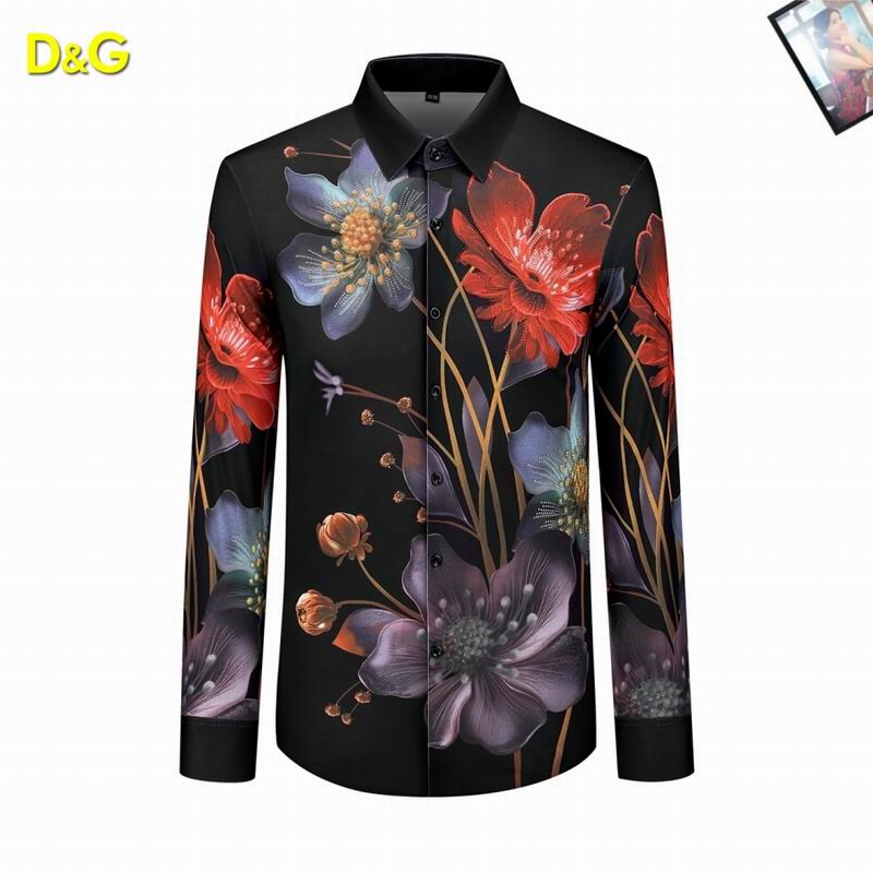 Wholesale High quality Men's D.olce Gabbana Long Sleeve Replica Designer Shirts for sale